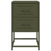vidaXL naktsskapī&scaron;i, 2 gab., olīvu zaļi, 36x39x60,5 cm, tērauds