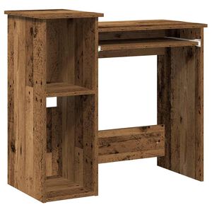 vidaXL rakstāmgalds ar plauktiem, veca koka, 84x40x78 cm, koks