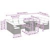 vidaXL Dārza dīvānu komplekts ar spilvenu 11 pcs Melns un brūns