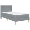 vidaXL Gultas rāmis Gai&scaron;i pelēks 80 x 200 cm Poliesters