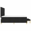vidaXL Kastītes atsperu gulta ar matraci Melna 180 x 200 cm audums
