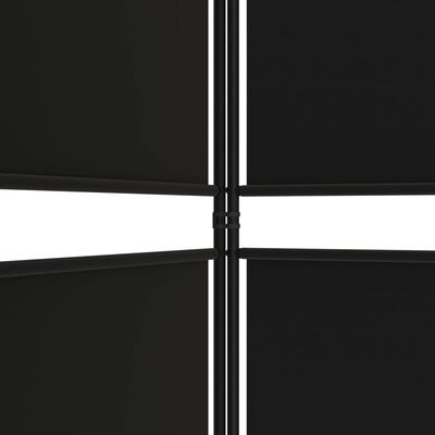 vidaXL 3-paneļu istabas aizslietnis, 150x180 cm, melns audums