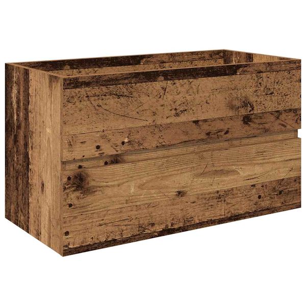 vidaXL izlietnes skapis ar iebūvētu izlietni un jaucējkrānu veci dēļi