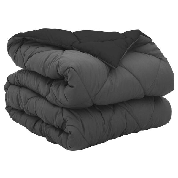 vidaXL Pilnas gada sega Melns un Anthracite 220 x 135 cm Mikro&scaron;ķiedra