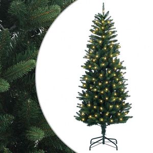 vidaXL Mākslīgā Saliekamā Ziemassvētku Egle 120 cm 150 LED Silti balts