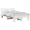 vidaXL Gultas rāmis Balts 120 x 190 cm Ciets priedes koks
