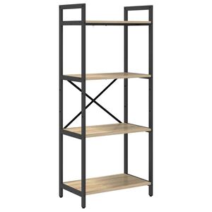 vidaXL Grāmatu plaukts 4 līmeņi 56 x 34 x 133,5 cm Inženierijas koks
