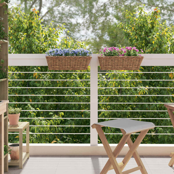 vidaXL Pakaramais stādāmā grozs 2 pcs Brūna 48 x 22 x 15 cm