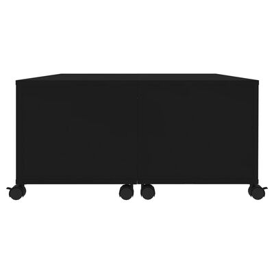 vidaXL kafijas galdiņš, melns, 75x75x38 cm, skaidu plāksne