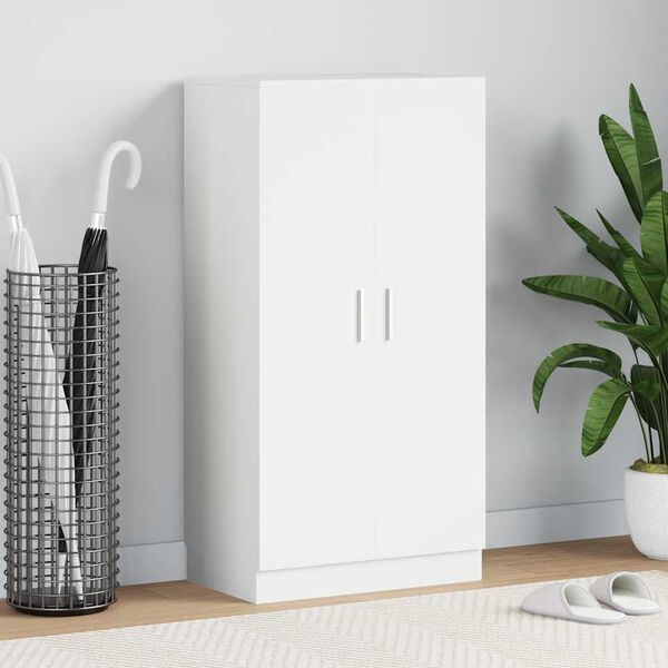 vidaXL apavu skapis ar 7 plauktiem, balts