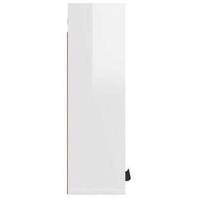 vidaXL vannasistabas sienas skapītis, spīdīgi balts, 32x20x67 cm