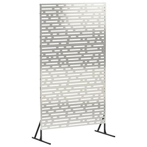 vidaXL Privātuma ekrāns 100 x 50 x 180 cm Nerūsējo&scaron;s tērauds Sudraba