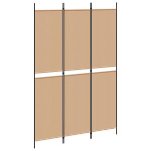 vidaXL 3-paneļu istabas dalītājs Bē&scaron;a 150 x 220 cm Audums