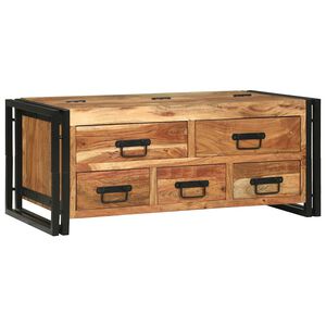 vidaXL Kafijas galdiņ&scaron; Brūna 90 x 50 x 38 cm Cietā akācijas koks