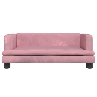 vidaXL gulta suņiem, rozā, 80x45x30 cm, samts