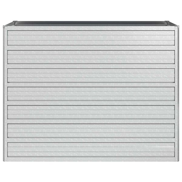 vidaXL augstā puķu kaste, 100x40x77 cm, cinkots tērauds, sudrabains