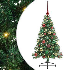 vidaXL Mākslīgais LED Ziemassvētku eglīte su 150 LED Zaļa 120 cm PVC