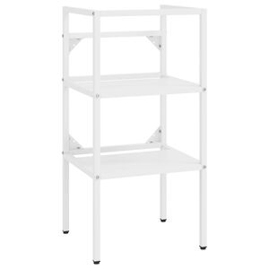 vidaXL vannasistabas izlietnes rāmis, balts, 40x38x83 cm, dzelzs