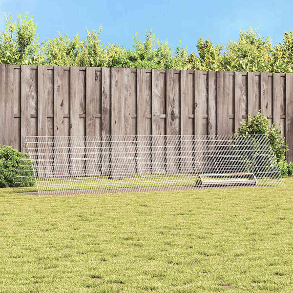 vidaXL Vistu būris Sudraba 430 x 100 x 85 cm Cinkots tērauds