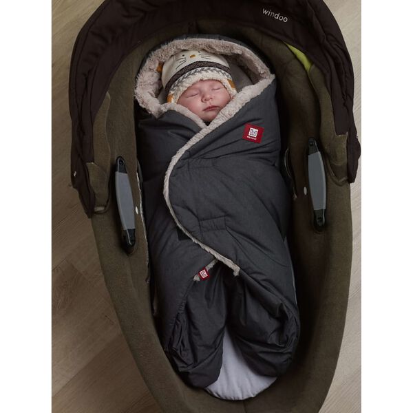 RED CASTLE bērnu ietinamā sega Babynomade, 0-6 mēne&scaron;iem, pelēka