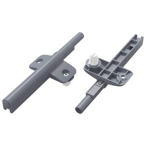 vidaXL Mīksta slēg&scaron;anas dampers 2 pcs Pelēka 125 x 47 x 15 mm PP