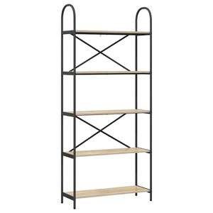 vidaXL Grāmatu plaukts Sonoma ozols 80 x 30 x 183 cm Inženierijas koks