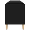 vidaXL ierakstu skapītis, 121x38x48 cm, inženierijas koks, melns