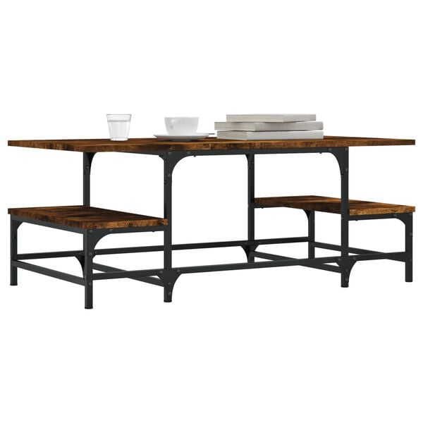 vidaXL kafijas galdiņ&scaron;, koka krāsa, 100x50,5x40 cm, inženierijas koks