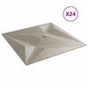 vidaXL Sienas paneļi 24 pcs Zvaigznes Betons 50 x 50 cm XPS Putu
