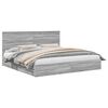vidaXL Glabā&scaron;anas gulta Pelēks Sonoma 200 x 200 cm Inženierijas koks