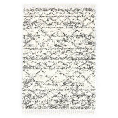 vidaXL paklājs Berber Shaggy, 160x230 cm, PP, bēša un smilšu krāsa