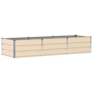 vidaXL Puķu kaste Krēms 240 x 80 x 45 cm Tērauds