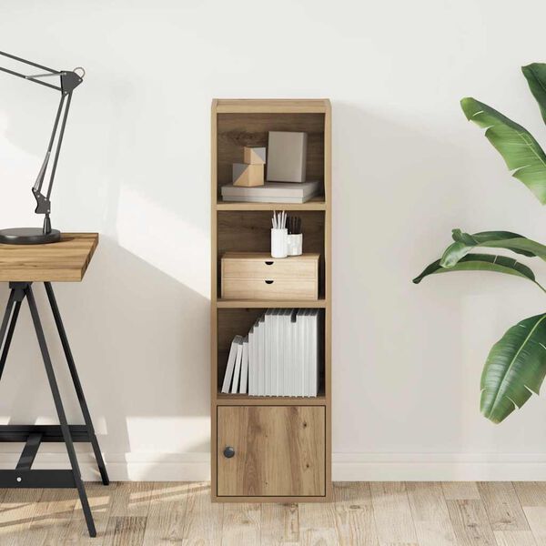 vidaXL grāmatu plaukts, ozolkoka, 31x24x102 cm, inženierijas koks