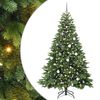 vidaXL Mākslīgā Ziemassvētku eglīte su 300 LED Zaļa 210 cm PE un PVC
