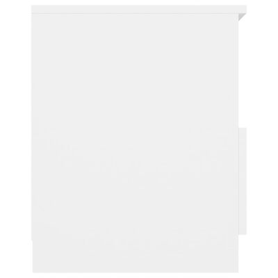 vidaXL naktsskapītis, balts, 40x40x50 cm, kokskaidu plāksne