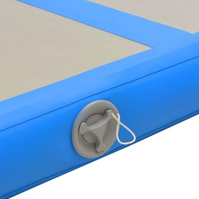 vidaXL piepūšams vingrošanas paklājs ar pumpi, 500x100x10 cm, zils PVC