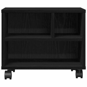 vidaXL Printera statīvs Melns ozolkoks 41 x 32 x 34,5 cm