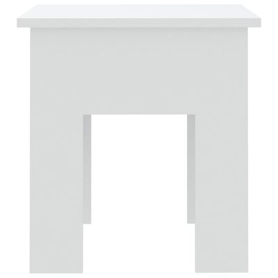 vidaXL kafijas galdiņš, balts, 40x40x42 cm, skaidu plāksne
