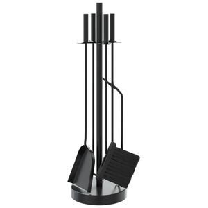 vidaXL 5 daļu kamīna instrumentu komplekts, 18x66 cm, tērauds