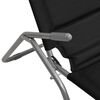 vidaXL sauļo&scaron;anās krēsli, 2 gb., saliekami, melns tekstilēns, tērauds