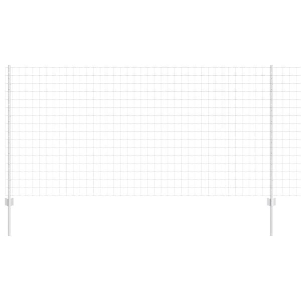 vidaXL Žogs ar stabu Sudraba 1,2 x 25 m Tērauds