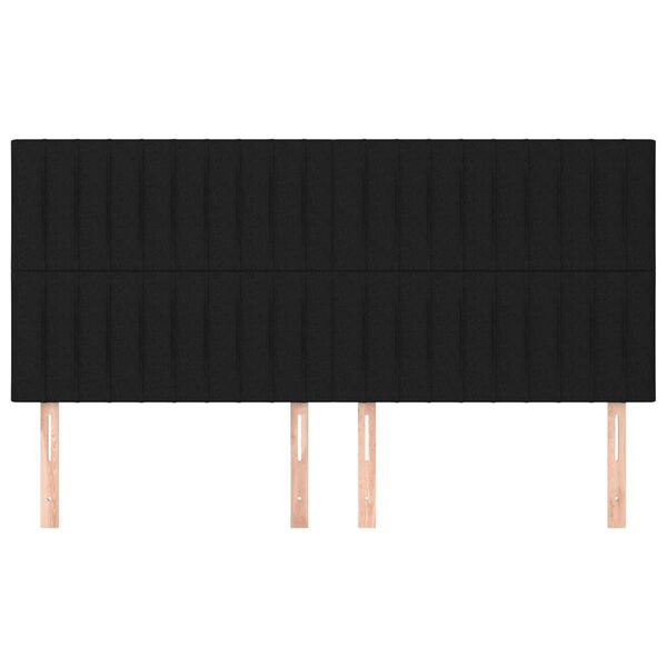 vidaXL galvgalis, melns, 180x5x118/128 cm, audums