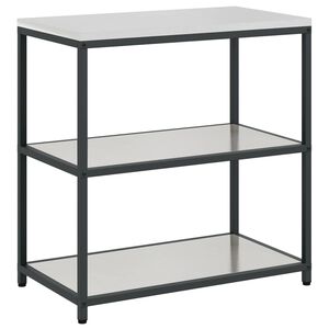 vidaXL Virtuves plauktu komplekts HATTEM Sudraba 90 x 50 x 92 cm