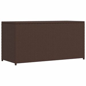 vidaXL dārza uzglabā&scaron;anas kaste, brūna, 120x50x60 cm, PE rotangpalma