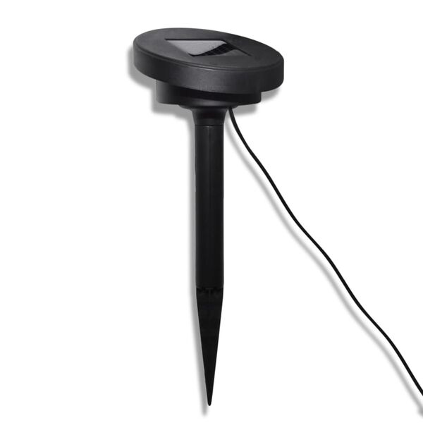 vidaXL dārza LED lampas, 3 gab., ar zemes mietiņiem un saules paneli