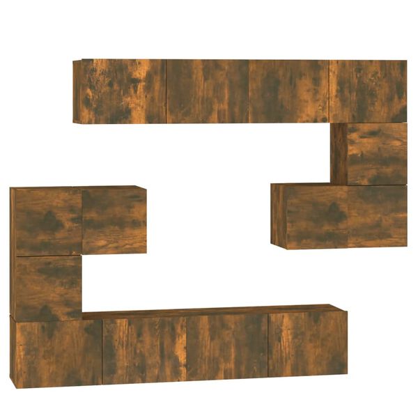 vidaXL sienas TV skapītis, ozolkoka krāsa, inženierijas koks