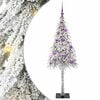 vidaXL Ziemassvētku eglīte Balts 150 cm PE un tērauds