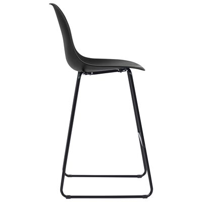 vidaXL bāra krēsli, 4 gab., melna plastmasa