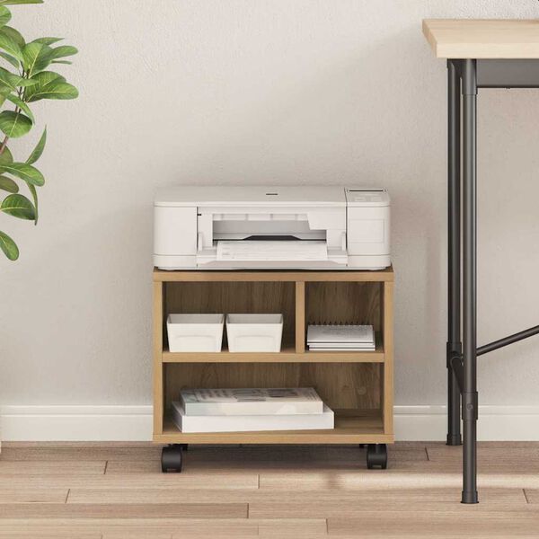 vidaXL Printera statīvs Artisānā ozols 41 x 32 x 34,5 cm