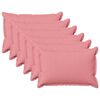 vidaXL Spilvenu pārvalks 6 pcs HOUTEN Rozā 50 x 75 cm Viltots lins